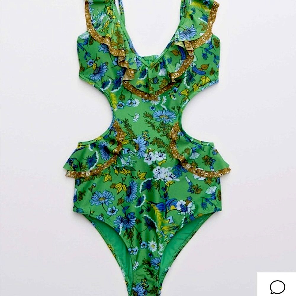 NWT Aerie floral bathing suit